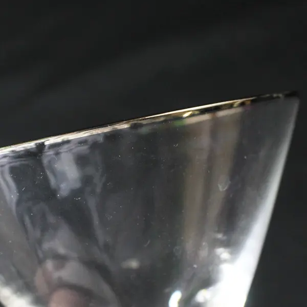 Set of 5 Fostoria Engagement Platinum Rim Crystal Champagne Glasses