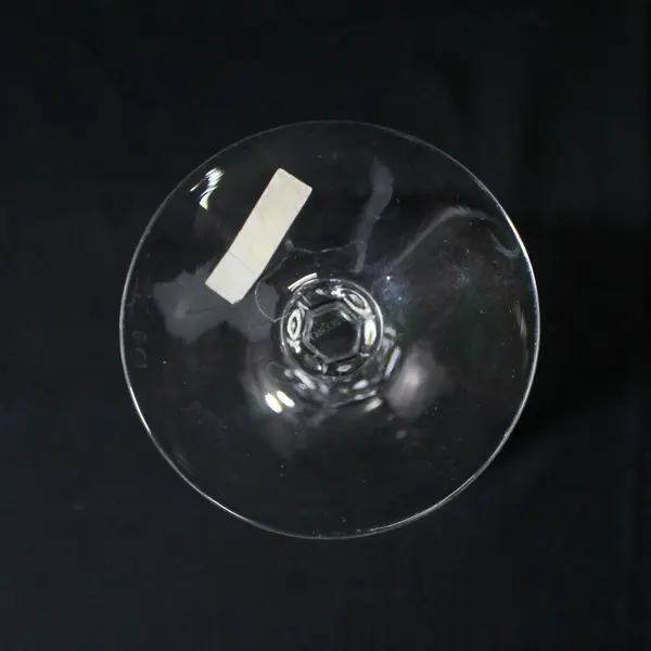 Vintage Fostoria Engagement Crystal Platinum Rim Water Goblet 7"