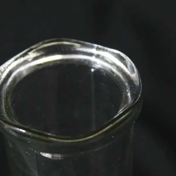 C.F.G. Clear Glass Diamond Pattern Bud Vase 9"