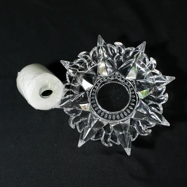 Vintage Star Crystal  Candle Holder Votive Candle With Votive Candle