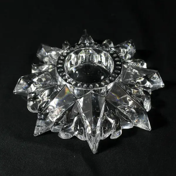 Vintage Star Crystal  Candle Holder Votive Candle With Votive Candle