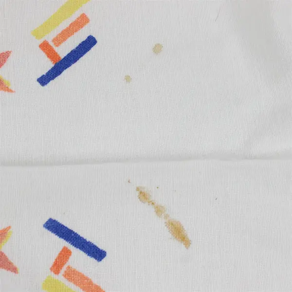 White Rectangular Fabric Tablecloth Multicolor Tropical Print 36 x 44