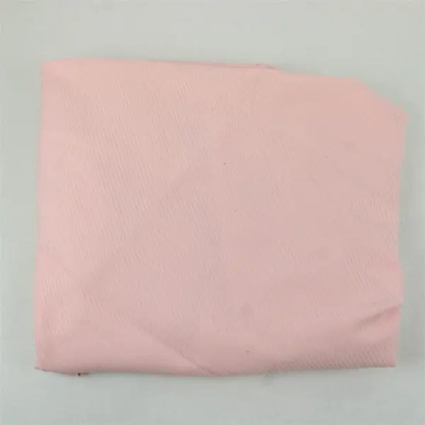 Unbranded Solid Baby Pink Color Striped Round Fabric Tablecloth 59.5" Diameter