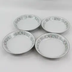 Set of 4 Sango Oxford Pink Melody Cereal Bowls 7.5 "