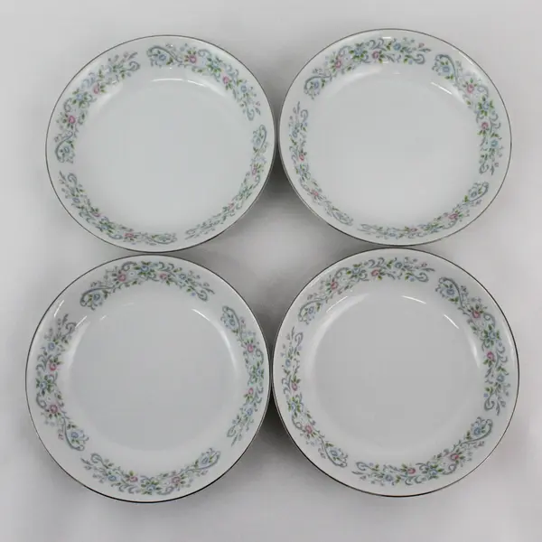 Set of 4 Sango Oxford Pink Melody Cereal Bowls 7.5 "