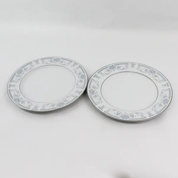 Set Of 2 Vintage Sheffield Blue Whisper 10.25” Dinner Plates Japan 1985