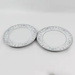 Set Of 2 Vintage Sheffield Blue Whisper 10.25” Dinner Plates Japan 1985