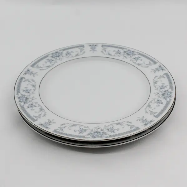 Set Of 2 Vintage Sheffield Blue Whisper 10.25” Dinner Plates Japan 1985