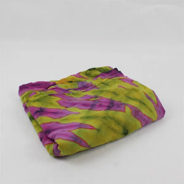 Unbranded Purple & Green Tie Dyed Large Rectangular Scarf Multiuse 43" x 74"