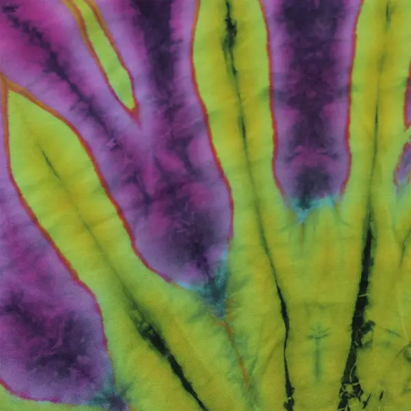 Unbranded Purple & Green Tie Dyed Large Rectangular Scarf Multiuse 43" x 74"