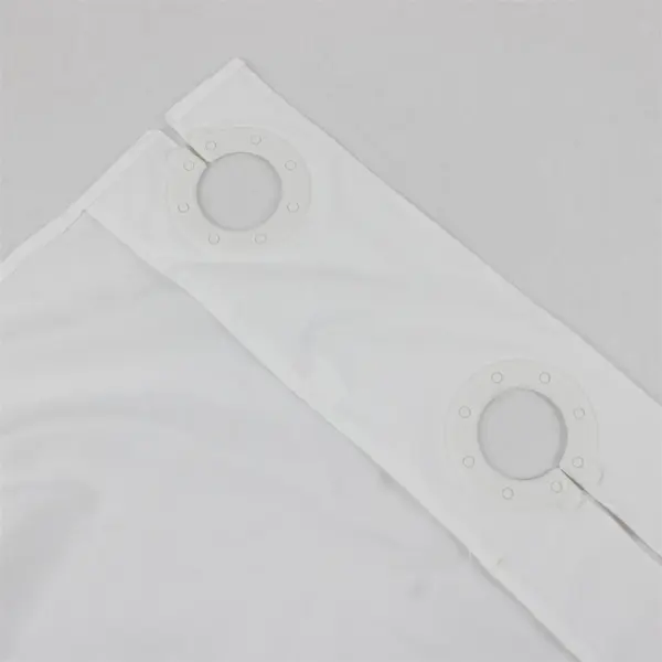 Unbranded Hookless ZJ Solid White Color Shower Curtain 100% Polyester 70" x 80"