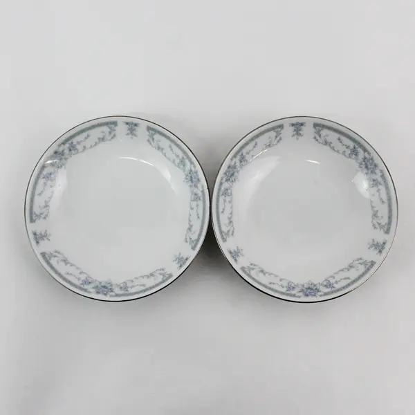 Two Sheffield Blue Whisper Porcelain Fruit Bowls 5.5"