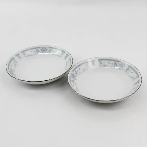 Two Sheffield Blue Whisper Porcelain Fruit Bowls 5.5"