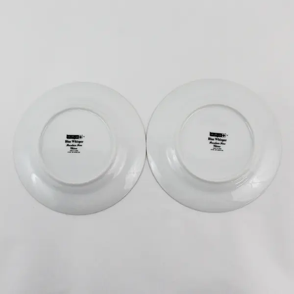 2 Sheffield 1985 Blue Whisper Porcelain Bread Plates 6.25”