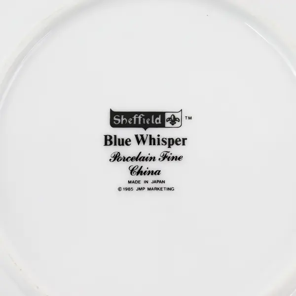 2 Sheffield 1985 Blue Whisper Porcelain Bread Plates 6.25”