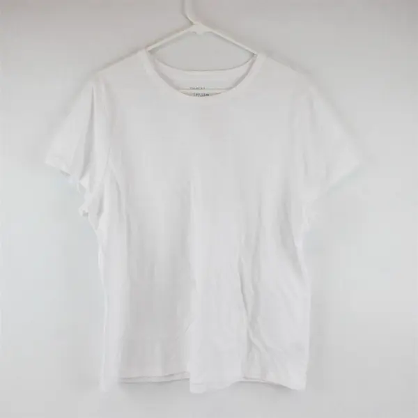Time And Tru Solid White Color Short Sleeve T-Shirt Cotton/Poly Womens Size XXXL
