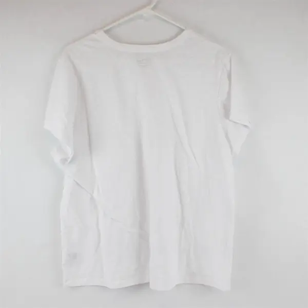 Time And Tru Solid White Color Short Sleeve T-Shirt Cotton/Poly Womens Size XXXL