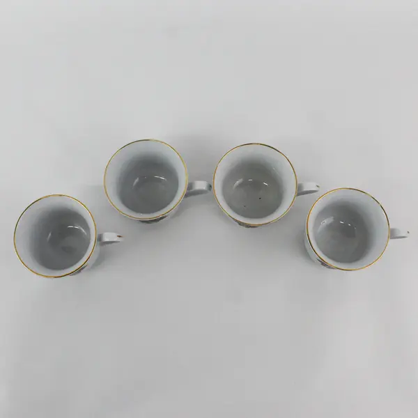 Set of 4 Sea Gull Christmas Tree Fine China Coffee or Tea Cups BY JIAN SHIANG 