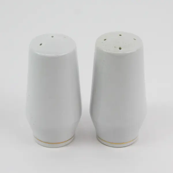 Vintage Trisa TRS1 Christmas Tree Salt & Pepper Shakers 3.75" Porcelain