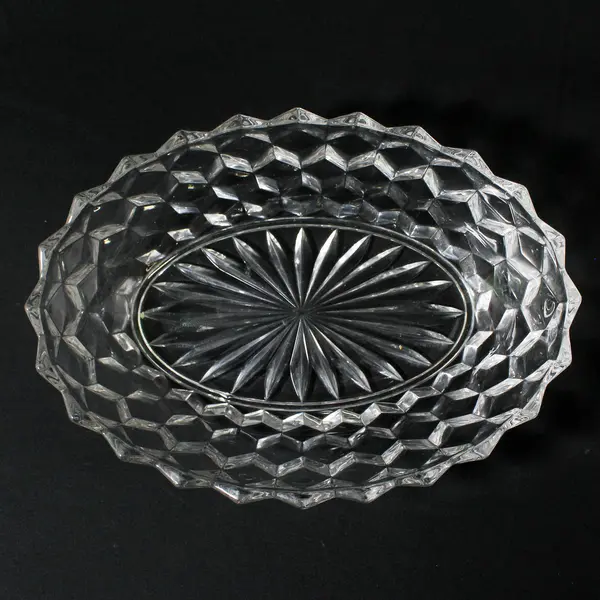 Vintage Fostoria American Oval Vegetable Serving Bowl 9 Inch Clear Glass