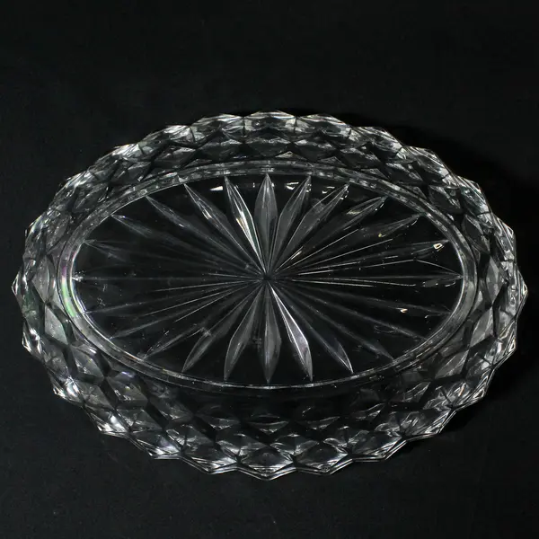 Vintage Fostoria American Oval Vegetable Serving Bowl 9 Inch Clear Glass