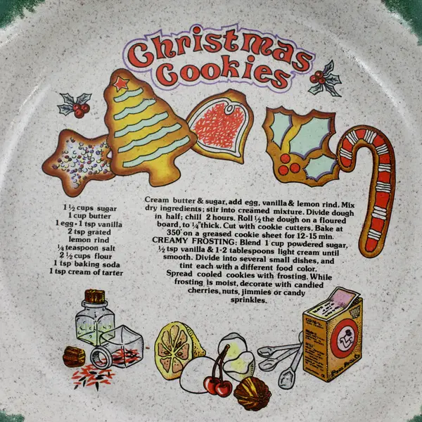 10" Stoneware Christmas Cookies Recipe Baking Dish