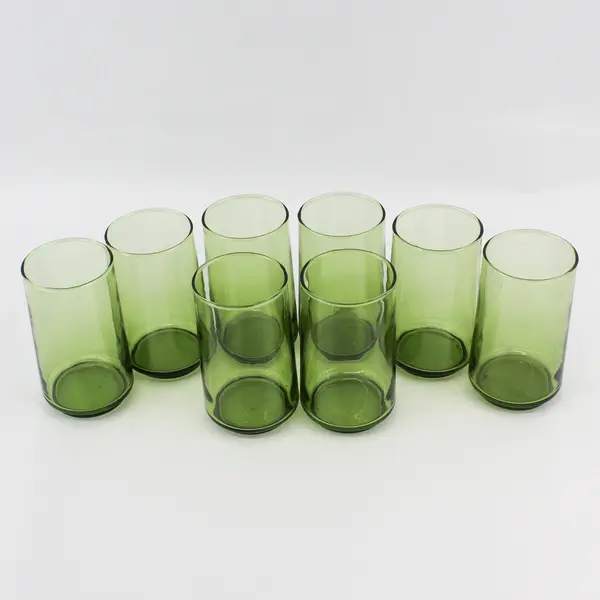 Set of 8 Anchor Hocking Finlandia Avocado Green 12oz Tumblers