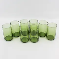 Set of 8 Anchor Hocking Finlandia Avocado Green 12oz Tumblers