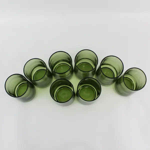 Set of 8 Anchor Hocking Finlandia Avocado Green 12oz Tumblers