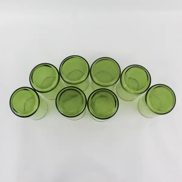 Set of 8 Anchor Hocking Finlandia Avocado Green 12oz Tumblers