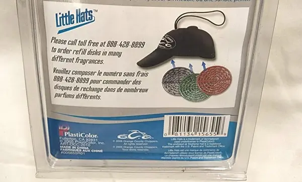 Orange County Choppers Helmet Shape Air Freshener Refillable Hanging Little Hats