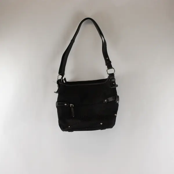 Strada Black Faux Snakeskin Shoulder Bag Purse