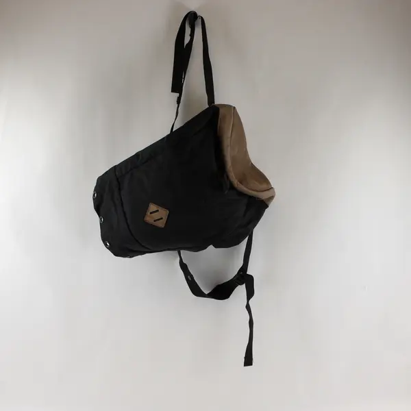 REI Two-Tone Black Brown Cinch Backpack Missing Drawstring