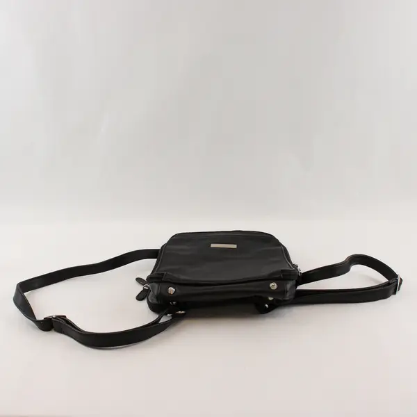 Hillard & Hanson Women's Black Leather Mini Backpack Purse