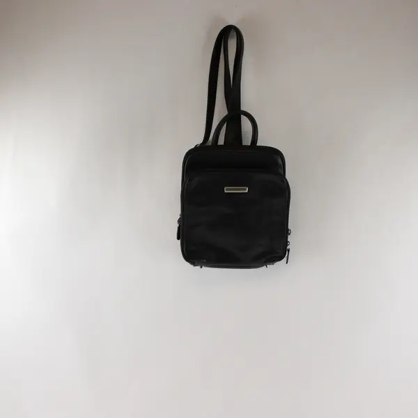 Hillard & Hanson Women's Black Leather Mini Backpack Purse