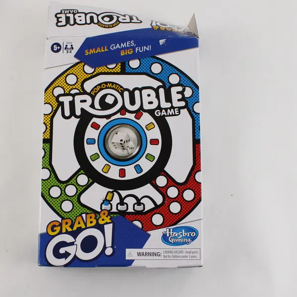 2023 Hasbro Grab & Go Pop-O-Matic Trouble Travel Board Game