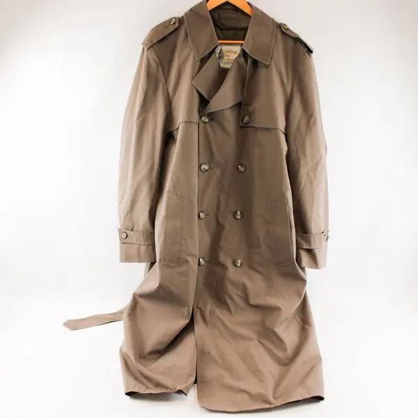 London Fog by Wamsutta Beige Trench Coat Size 42 Long
