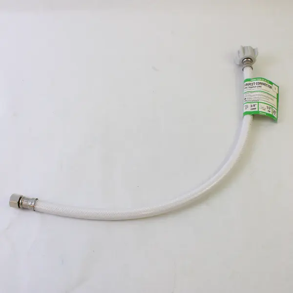 Homewerks Worldwide Lot of 3 Faucet Supply Lines 20in 3/8 Comp 1/2 FIP SS PVC