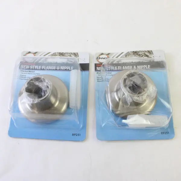Lot of 2 Danco 89251 Brushed Nickel Universal Adjustable Flange & Nipple