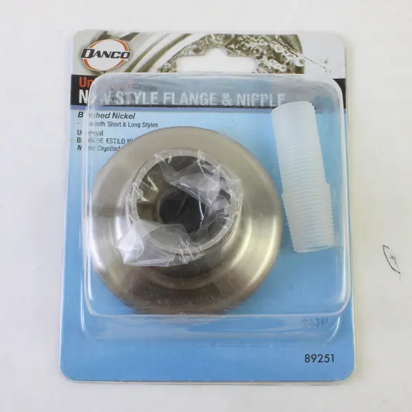 Lot of 2 Danco 89251 Brushed Nickel Universal Adjustable Flange & Nipple