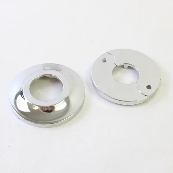 Lot of Chrome Plumbing Trim Plates Black Plastic Rings White Fitting