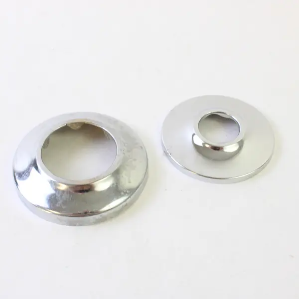 Lot of Chrome Plumbing Trim Plates Black Plastic Rings White Fitting