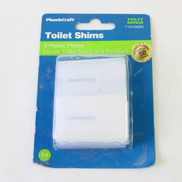 Lot of 2 PlumbCraft Toilet Parts - Flapper Tank Ball & 8pc Toilet Shims New