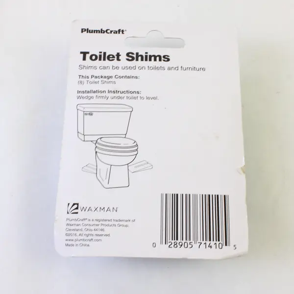 Lot of 2 PlumbCraft Toilet Parts - Flapper Tank Ball & 8pc Toilet Shims New