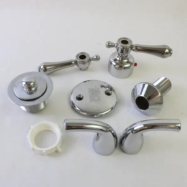 Lot Assorted Bath Fixtures Lift-Turn Drain Stopper Faceplate Handles