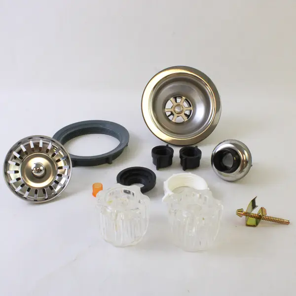 Lot of Assorted Sink Drain Parts 3.5" Drain Assembly Handles Included