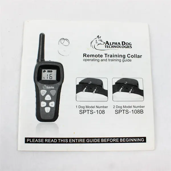Sirius Pro Alpha Dog SPTS-108 SPTS-108B Operating Training Guide Manual
