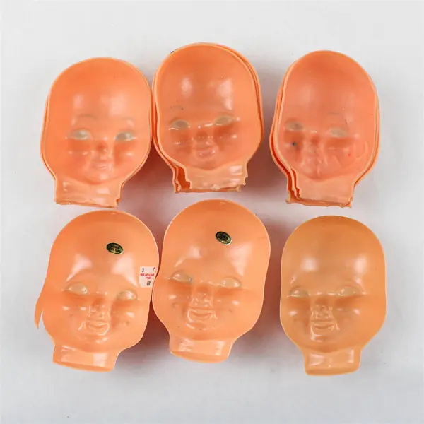 Lot of 11 Vintage Plastic Celluloid Doll Face Masks Repair Parts