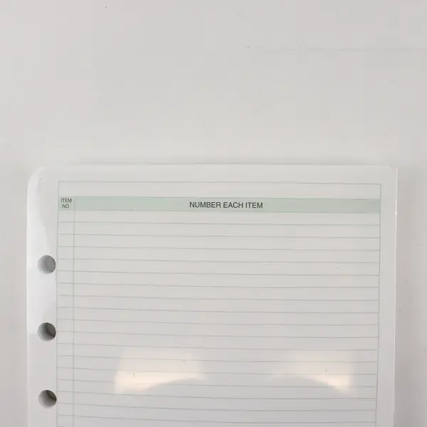 Day-Timer To Be Done Refill Pages 7-Hole Planner New