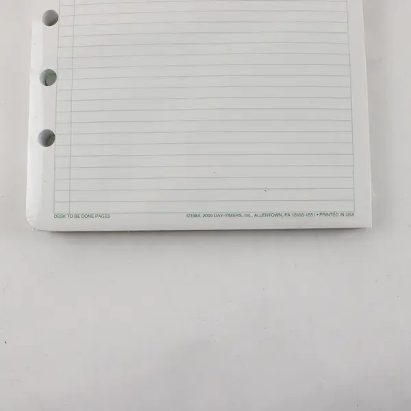 Day-Timer To Be Done Refill Pages 7-Hole Planner New